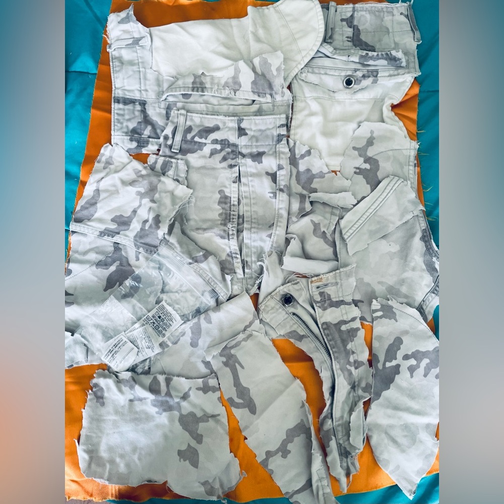 Crafter’s Denim Fabric Pieces  Treasure Bag Approx. 1.75lbs.